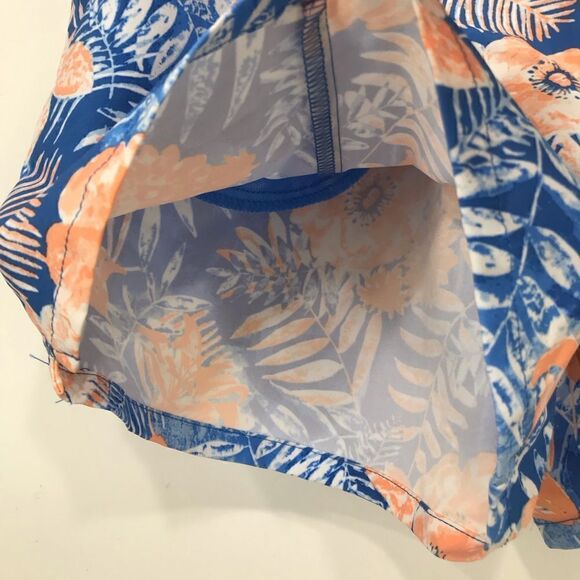 Columbia PFG Tidal Wave Blue Peach Tropical Floral Print Pull On Quick Dry Short - Picture 7 of 11